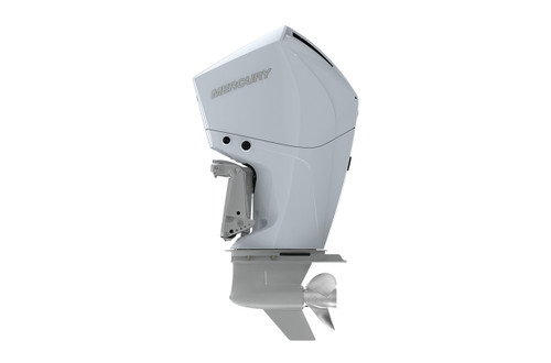 Mercury-300-Outboard-Engine-Fourstroke-White-Profile__74019.1679006486-1.jpg Mercury 300hp White DTS Outboard | Digital Throttle and Shift, Electric Start, 25″ Shaft, Counter Rotation | 300CXL - Image 1