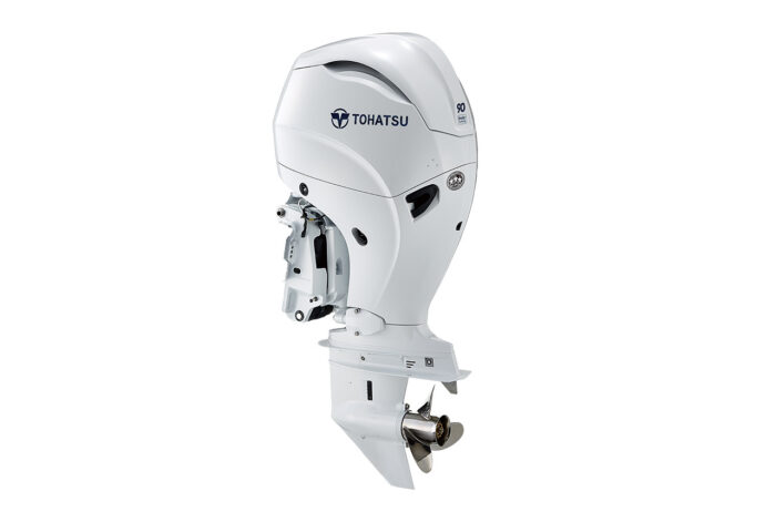 Tohatsu MFS115AWETL 115HP EFI 4 Stroke Outboard Motor White Cowling