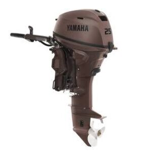 Yamaha F25LWHC3 25hp | Extra Long (25") Shaft | Matte Brown