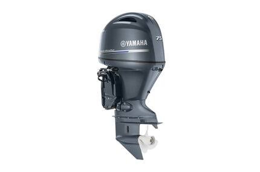 Yamaha F75LB 75hp Outboard | Long (20") Shaft | Midnight Blue Cowling